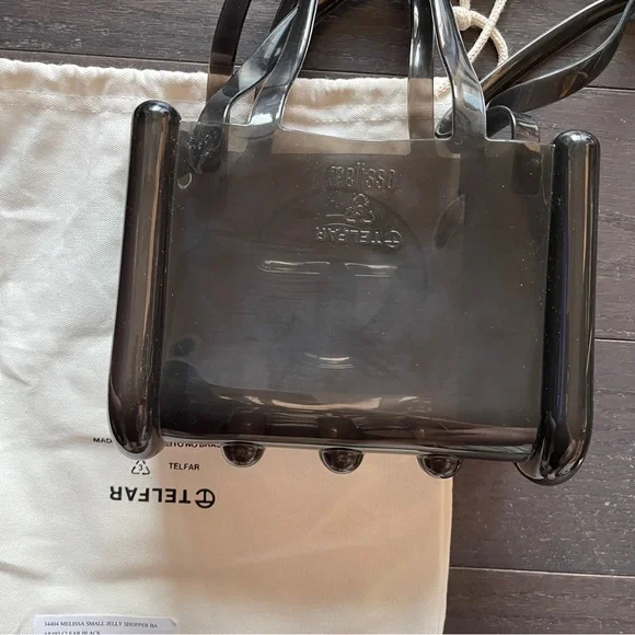 🆕Melissa X Telfar Small Jelly Shopper black handbag - Picture 7 of 8